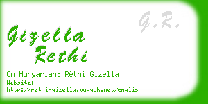 gizella rethi business card