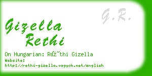 gizella rethi business card